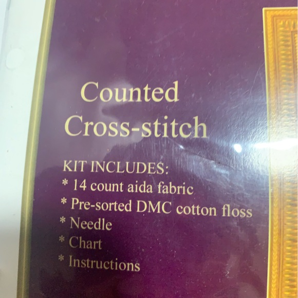 New Spring lilacs & blooms needle point cross stitch kit, finish14” x 17 1/2 “. - Picture 3 of 4